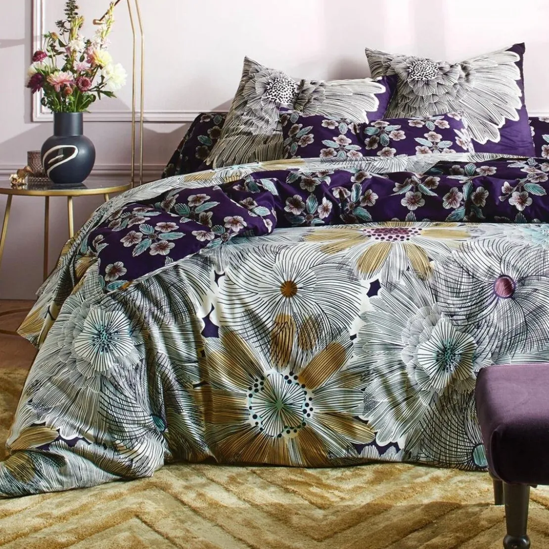 BecquetHousse de couette réversible en coton violette à motif floral - PURPLE FLO