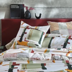 BecquetHousse de couette réversible en coton écru - ARNAUD