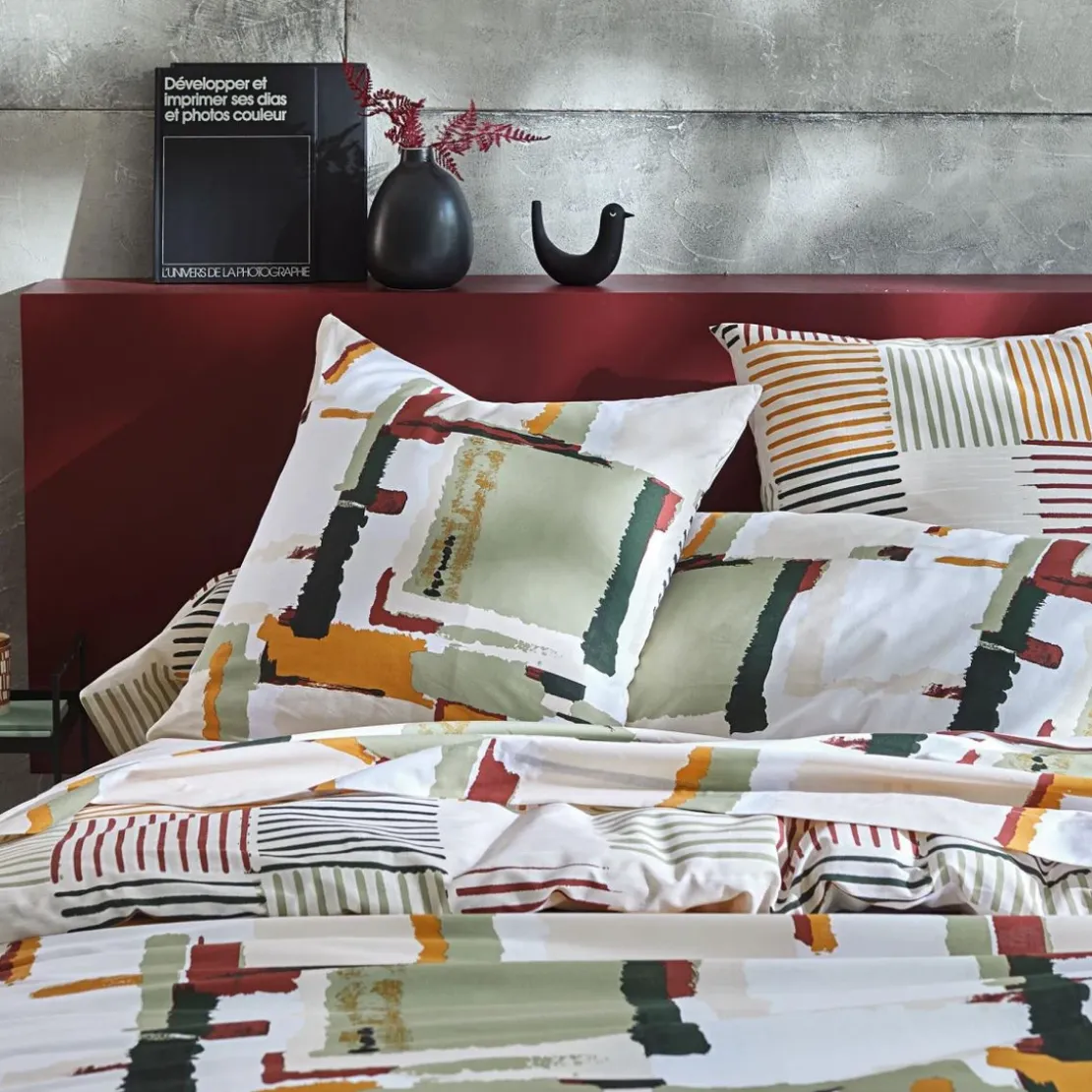 BecquetHousse de couette réversible en coton écru - ARNAUD