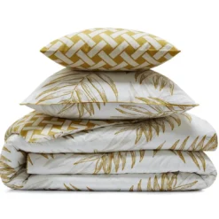 BecquetHousse de couette révesible en coton blanc à motif palmier - PALRI