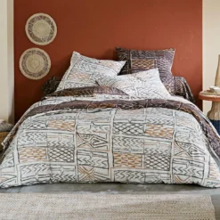 BecquetHousse de couette réversible en coton écru - TISSAGE