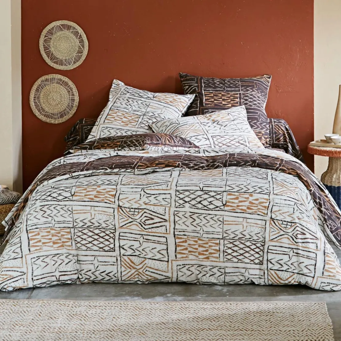 BecquetHousse de couette réversible en coton écru - TISSAGE