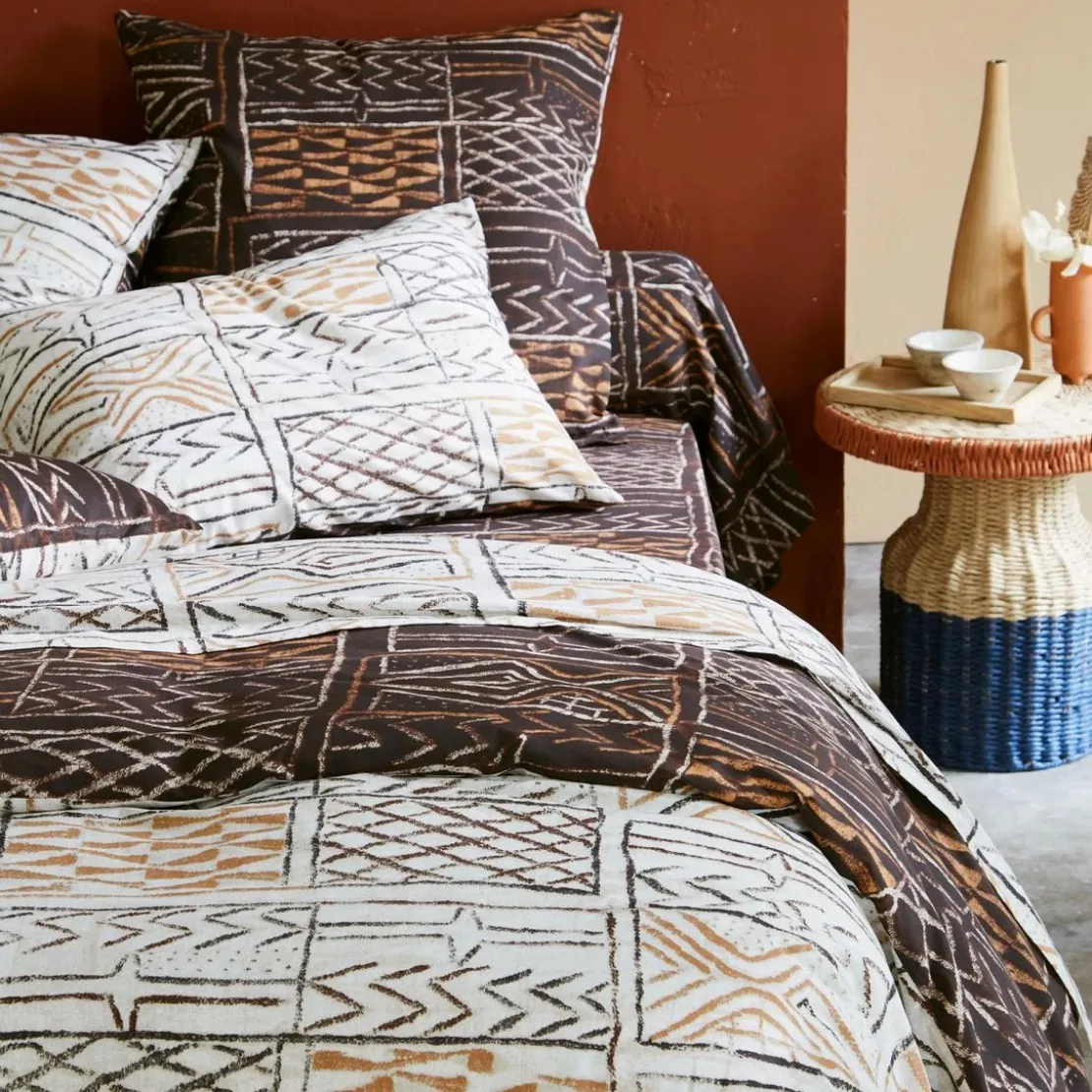 BecquetHousse de couette réversible en coton écru - TISSAGE