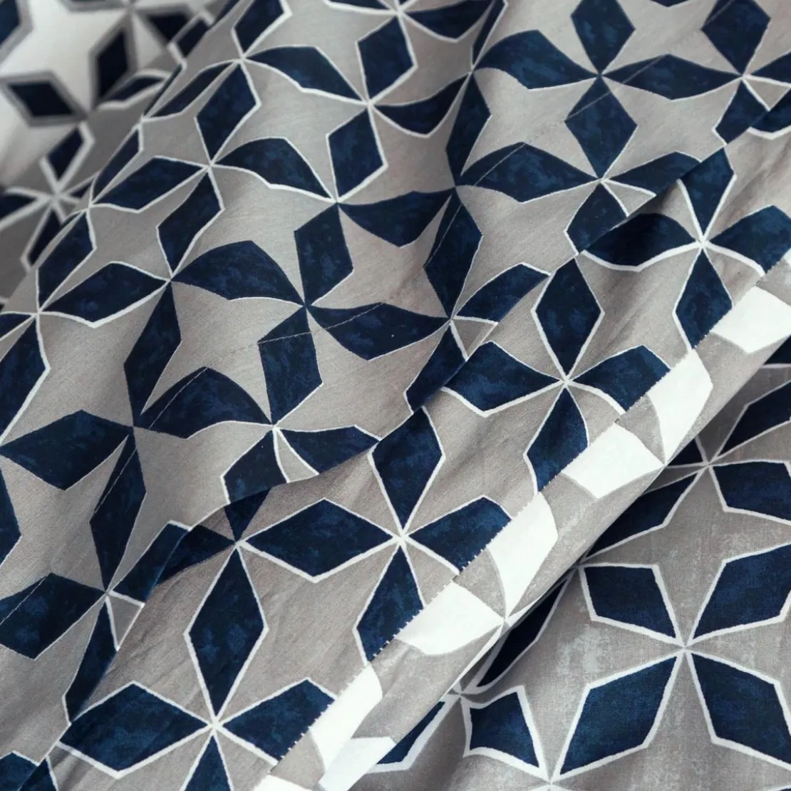 BecquetHousse de couette réversible en coton gris- THIBAULT