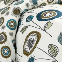 BecquetHousse de couette révérsible en coton blanche à motif floral - FIFTY