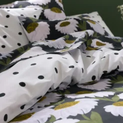 BecquetHousse de couettte polycoton MARGUERITE - noir