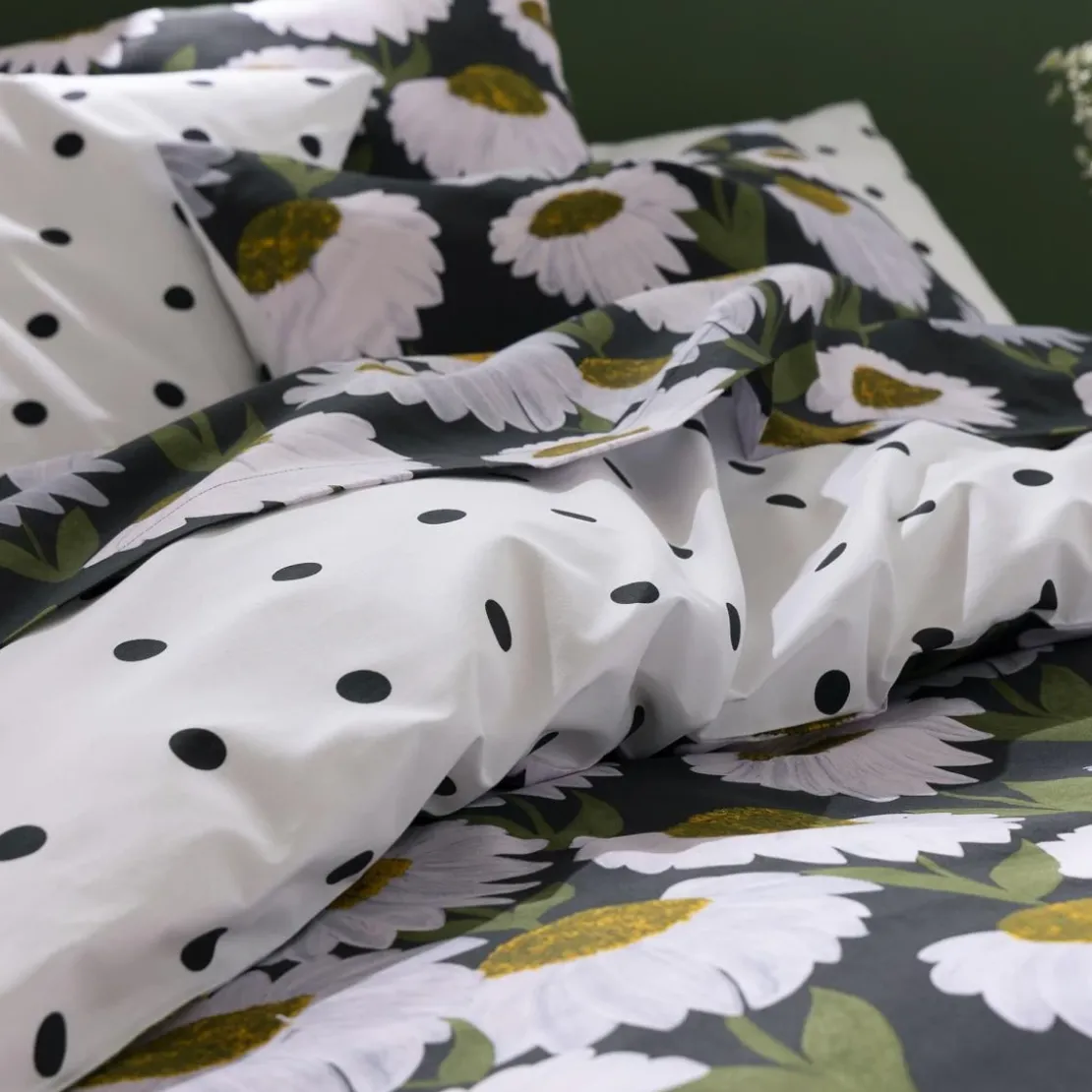 BecquetHousse de couettte polycoton MARGUERITE - noir