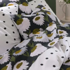 BecquetHousse de couettte polycoton MARGUERITE - noir