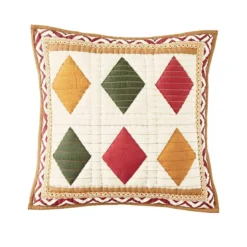 BecquetHousse de coussin ADANA boutis ethnique - orange poterie