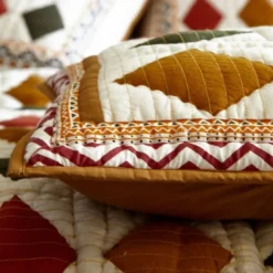 BecquetHousse de coussin ADANA boutis ethnique - orange poterie
