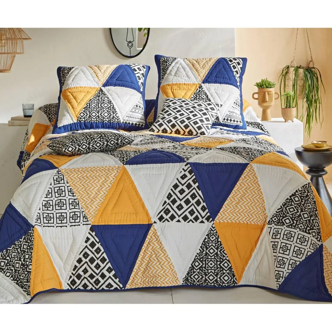 BecquetHousse de coussinAZIZA multicolore en coton