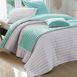 BecquetHousse de Coussin double face en polyester CL.LIVERPOOL Bleu