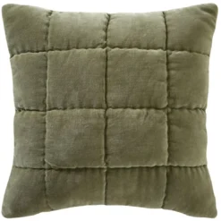 BecquetHousse de coussin en coton velours vert - VALOU
