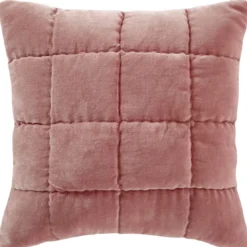 BecquetHousse de coussin en coton velours rose poudré - VALOU