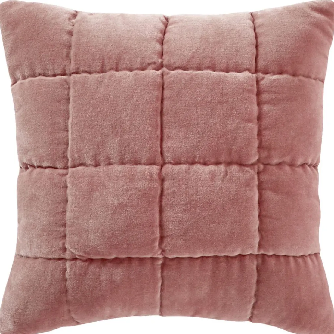 BecquetHousse de coussin en coton velours rose poudré - VALOU