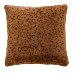 BecquetHousse de coussin en coton marron caramel - LEO