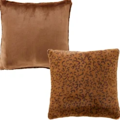 BecquetHousse de coussin en coton marron caramel - LEO