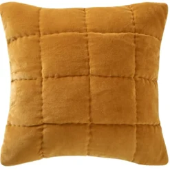 BecquetHousse de coussin en coton jaune ocre - VALOU