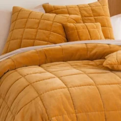 BecquetHousse de coussin en coton jaune ocre - VALOU