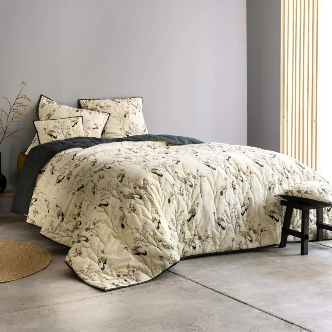 BecquetHousse de coussin en coton beige crème - MIYA