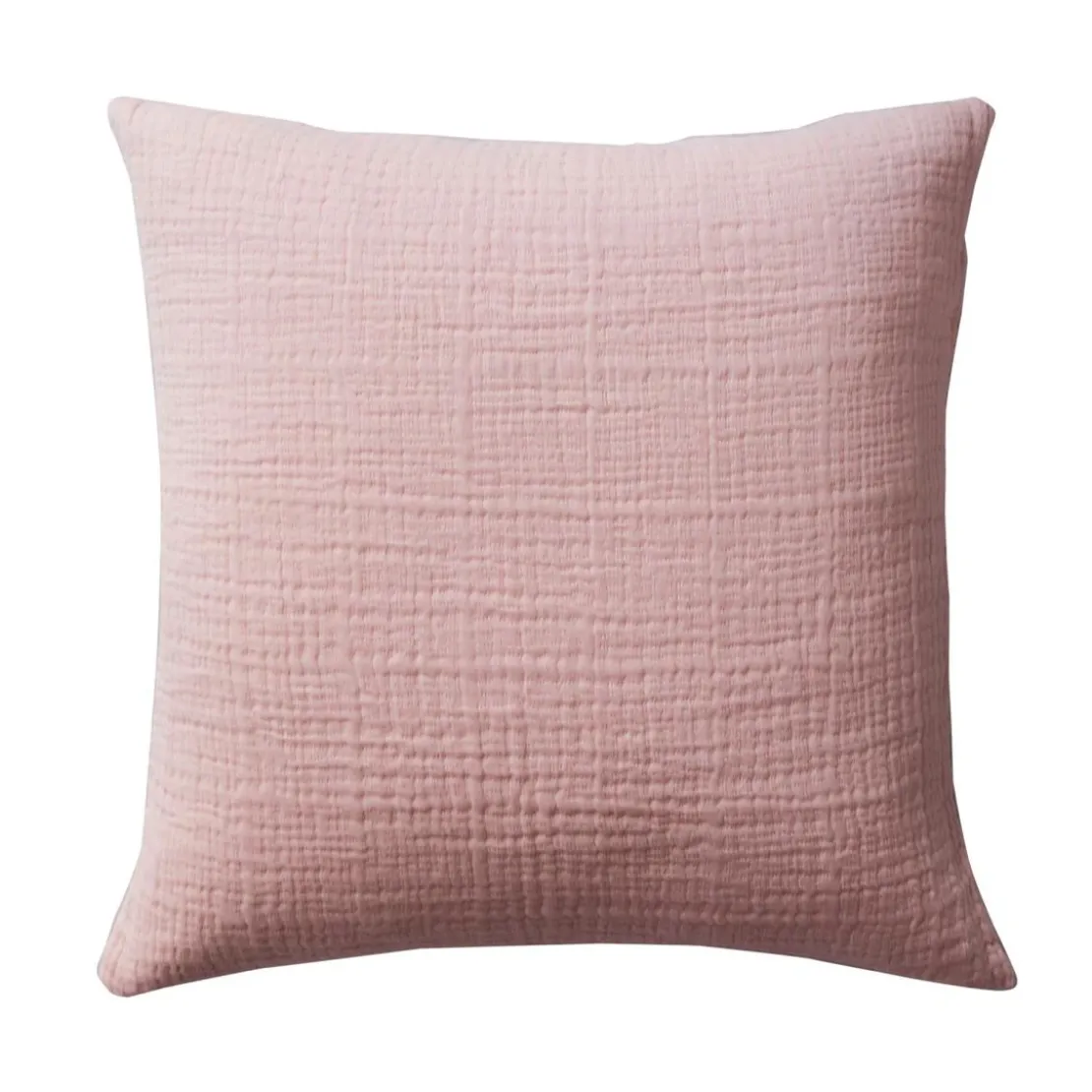 BecquetHousse de coussin en gaze de coton CL.WELLS rose poudré