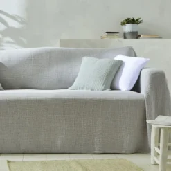 BecquetHousse de coussin en gaze de coton WELLS - gris