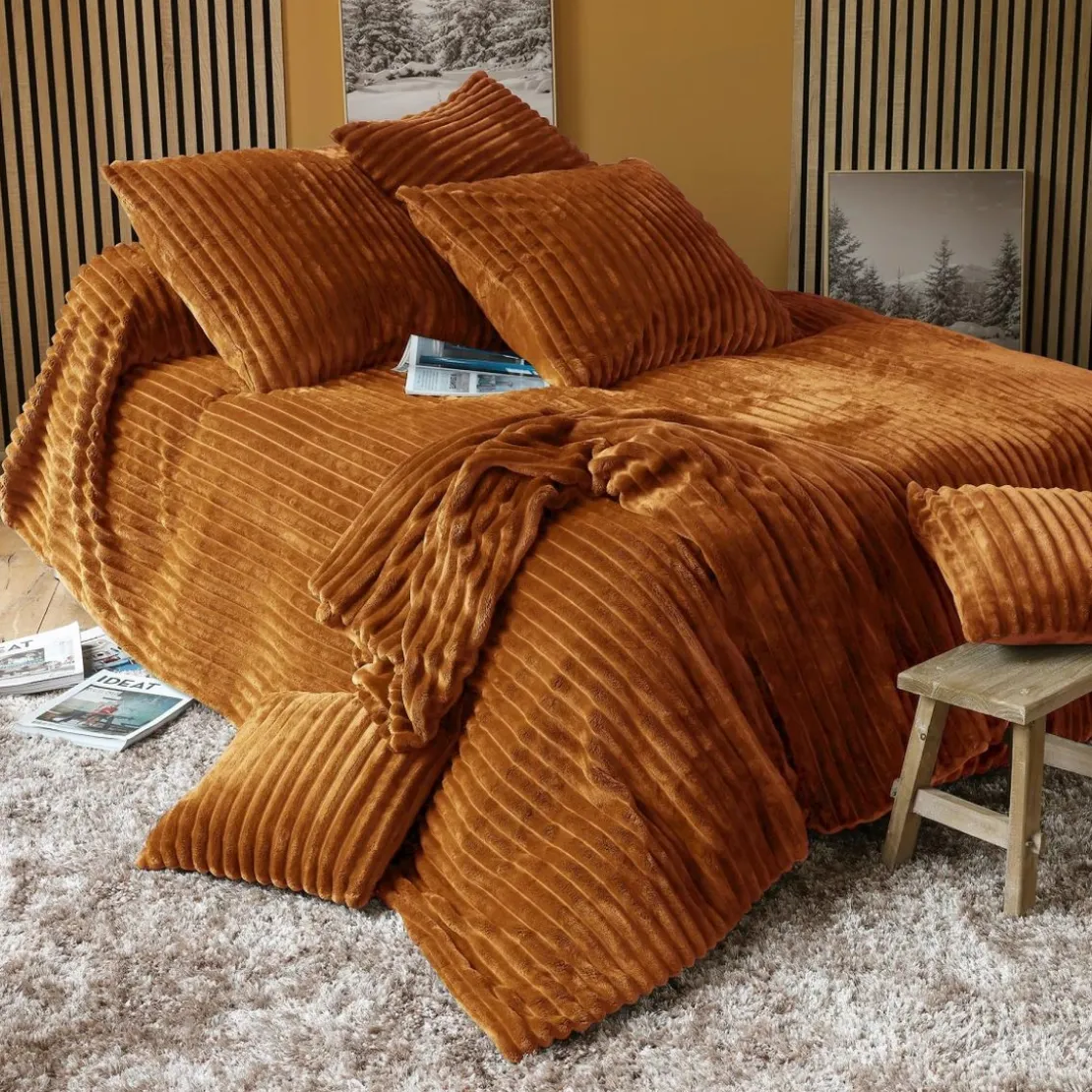 BecquetHousse de coussin en polyester marron caramel - TENDRESSE