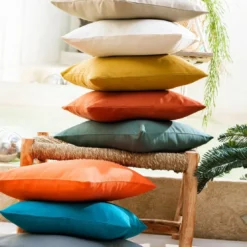 BecquetHousse de coussin gris uni - TOILE D’EXTÉRIEUR