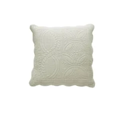 BecquetHousse de coussin, housse oreiller boutis en coton BAILLARGUES - écru