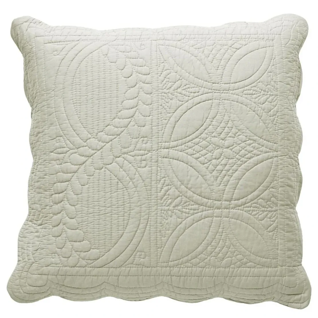 BecquetHousse de coussin, housse oreiller boutis en coton BAILLARGUES - écru
