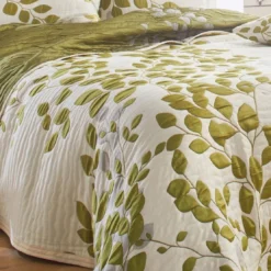 BecquetHousse de coussin jacquard motif végétal FANNY - Vert