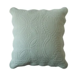 BecquetHousse de coussin matelassée en coton vert amande - BAILLARGUES
