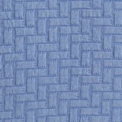 BecquetHousse de coussin, oreiller en coton tissé jacquard CL.LADRI Bleue