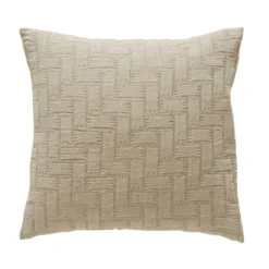 BecquetHousse de Coussin, oreiller en Coton tissé jacquard CL.LADRI - Beige