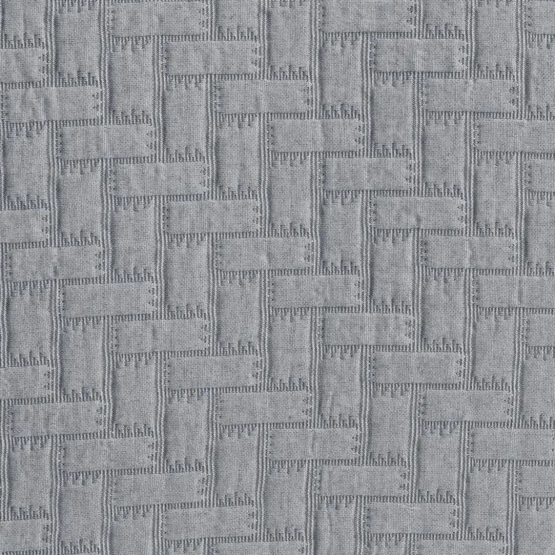BecquetHousse de coussin, oreiller tissé en coton jacquard floqué CL.LADRI - gris perle