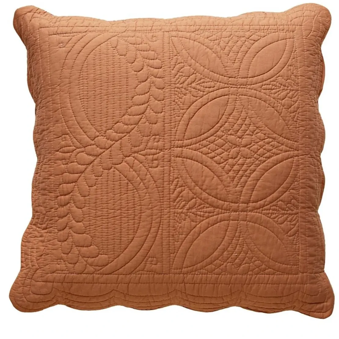 BecquetHousse de coussin ou d'oreiller matelassée en coton caramel - BAILLARGUES