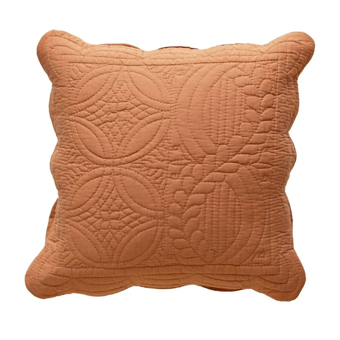 BecquetHousse de coussin ou d'oreiller matelassée en coton caramel - BAILLARGUES