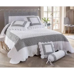 BecquetHousse de coussin polochon 50x15 - Blanc