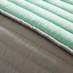 BecquetHousse d'oreiller carré double face en polyester CL. LIVERPOOL bleue