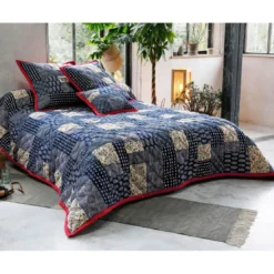 BecquetHousse d'oreiller coton SHAKTI - bleu