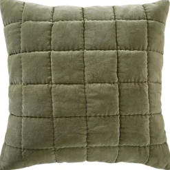 BecquetHousse d'oreiller en coton velours vert - VALOU