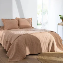 BecquetHousse d'oreiller en coton JUDITE - rose blush