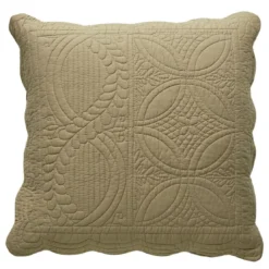 BecquetHousse d'oreiller et de coussin en boutis uni coton - Beige ficelle