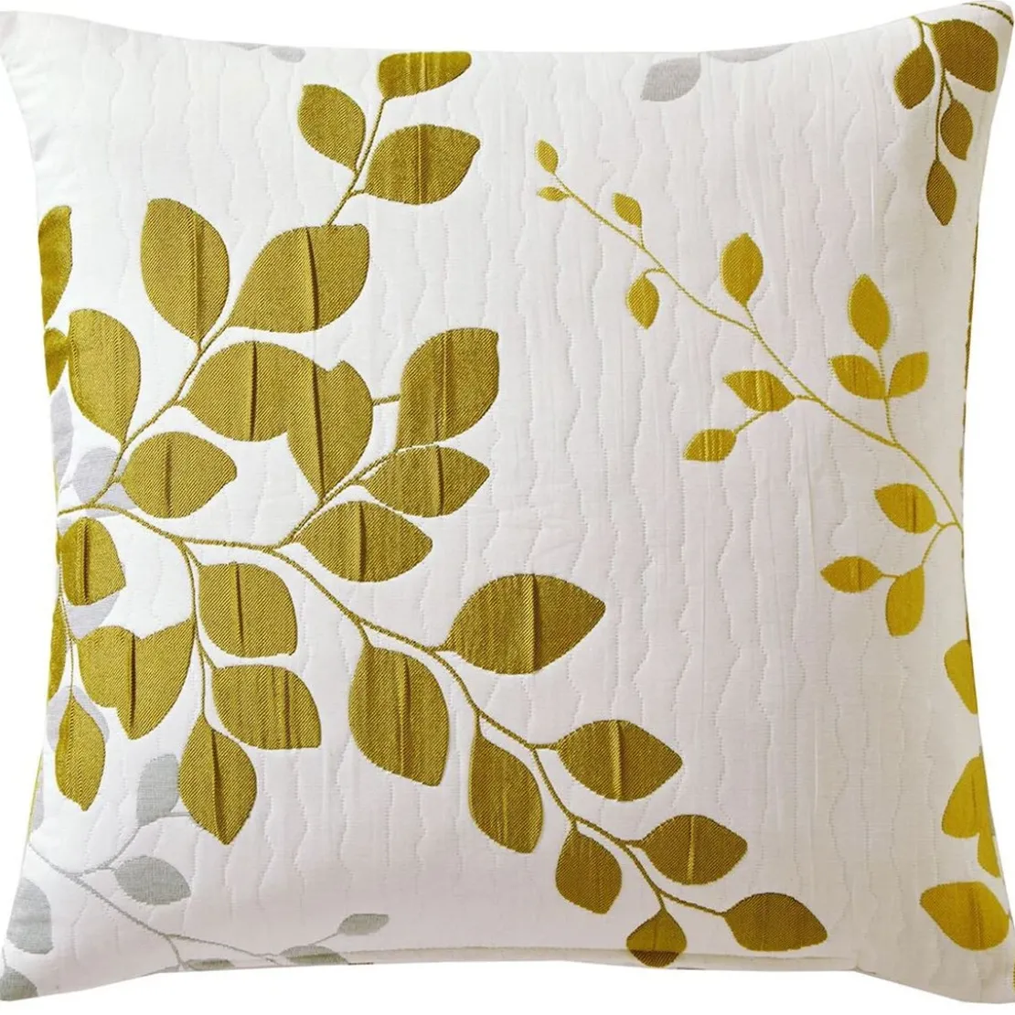 BecquetHousse d'oreiller jacquard motif végétal FANNY - Vert