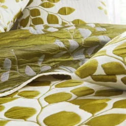 BecquetHousse d'oreiller jacquard motif végétal FANNY - Vert
