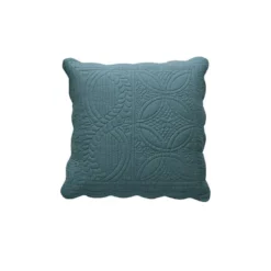 BecquetHousse d'oreiller ou de coussin matelassée en coton bleu canard - BAILLARGUES