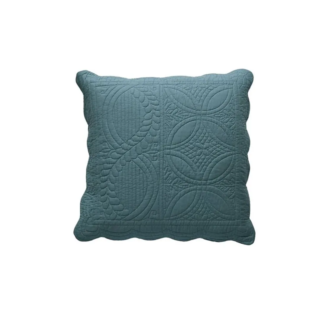 BecquetHousse d'oreiller ou de coussin matelassée en coton bleu canard - BAILLARGUES