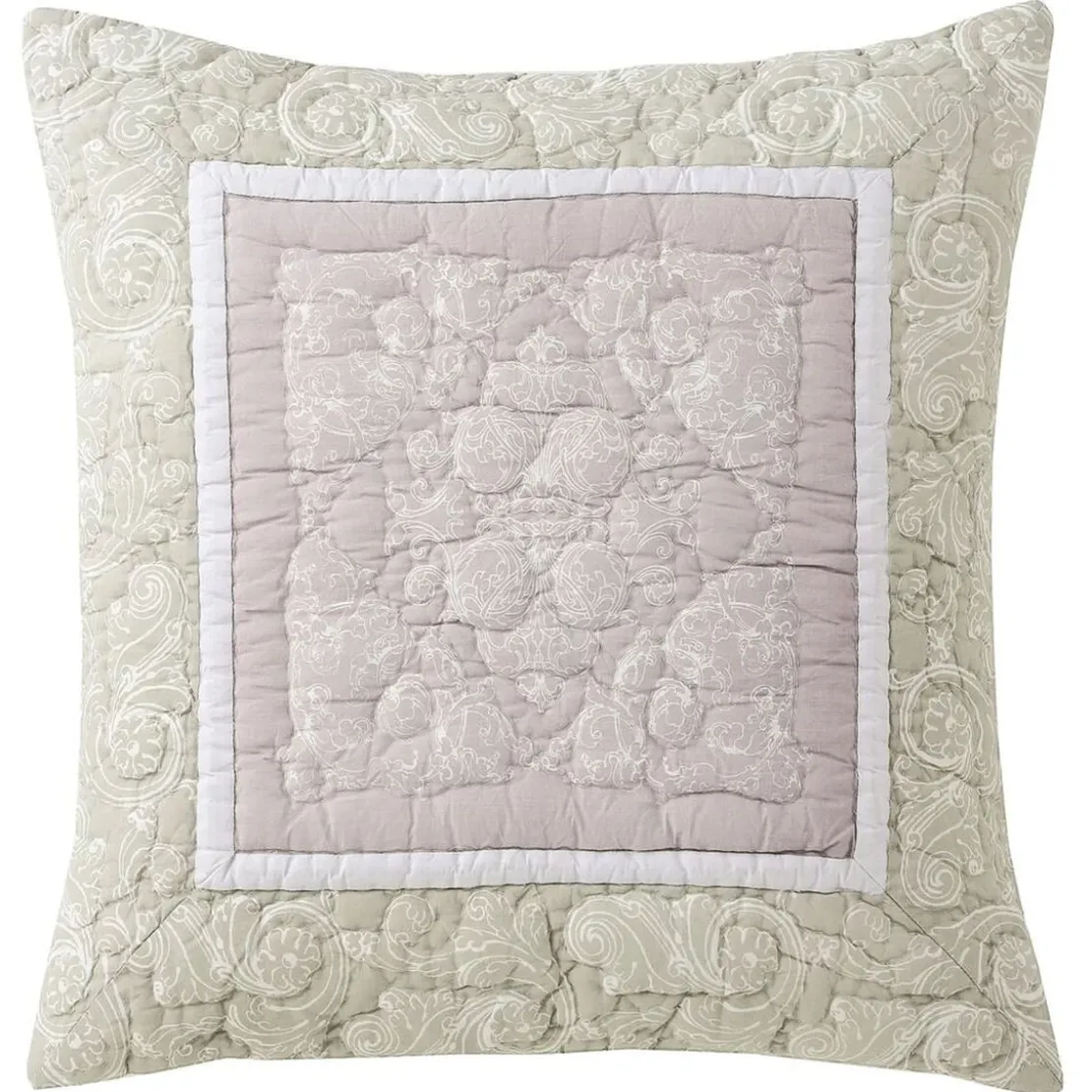 BecquetHousse d'oreiller ou de coussin en coton motif arabesquesvieux rose - TRIANON