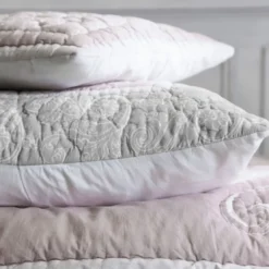 BecquetHousse d'oreiller ou de coussin en coton motif arabesquesvieux rose - TRIANON