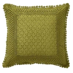 BecquetHousse d'oreiller SANDRAen coton vert kaki